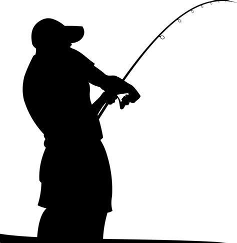 9k) 2. . Silhouette fishing clipart